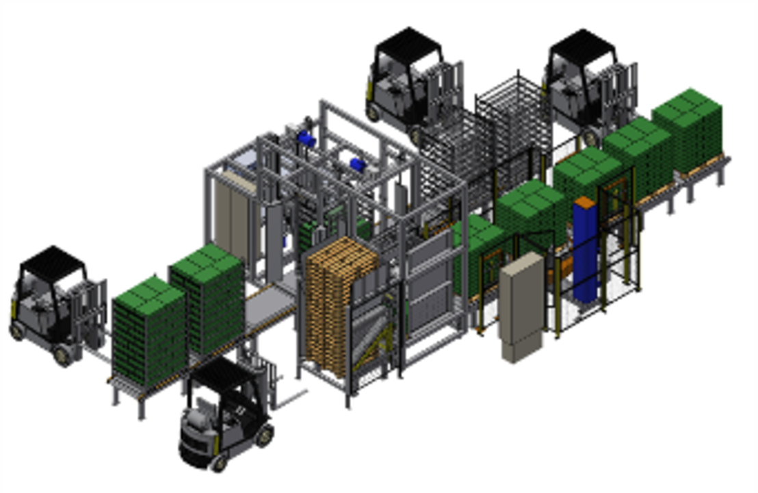PALLETIZING SYSTEM CARTON BOX 